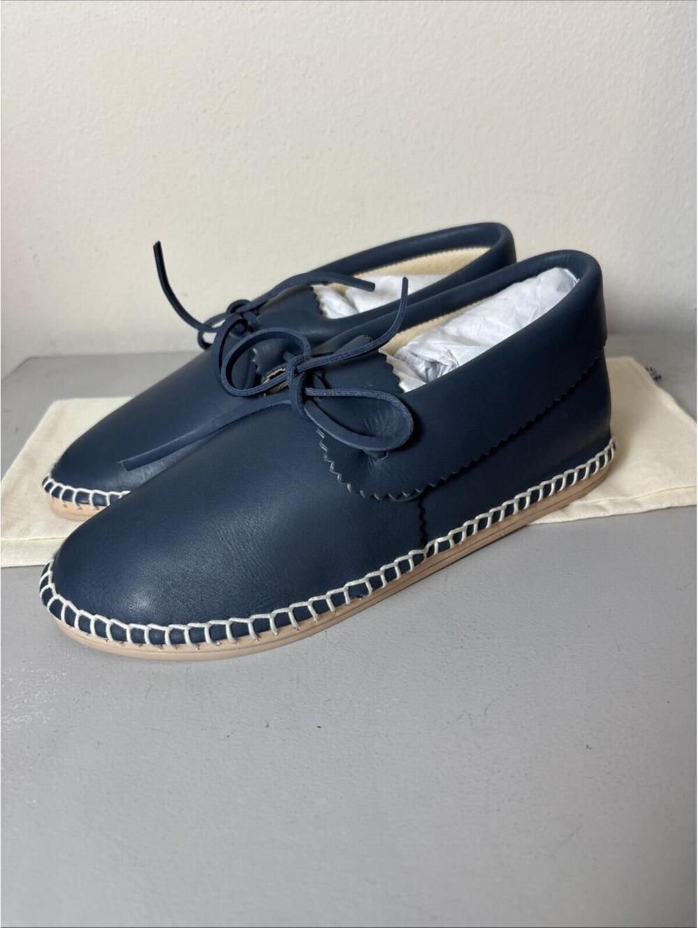 The GREAT Canyon Leather Moccasin in Cornflower Blue, $395 NEW, Size 6, M2 - Picture 3 of 6